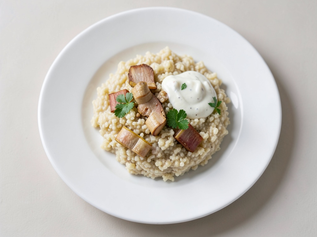 Riso cremoso al cocco, panna e zenzero