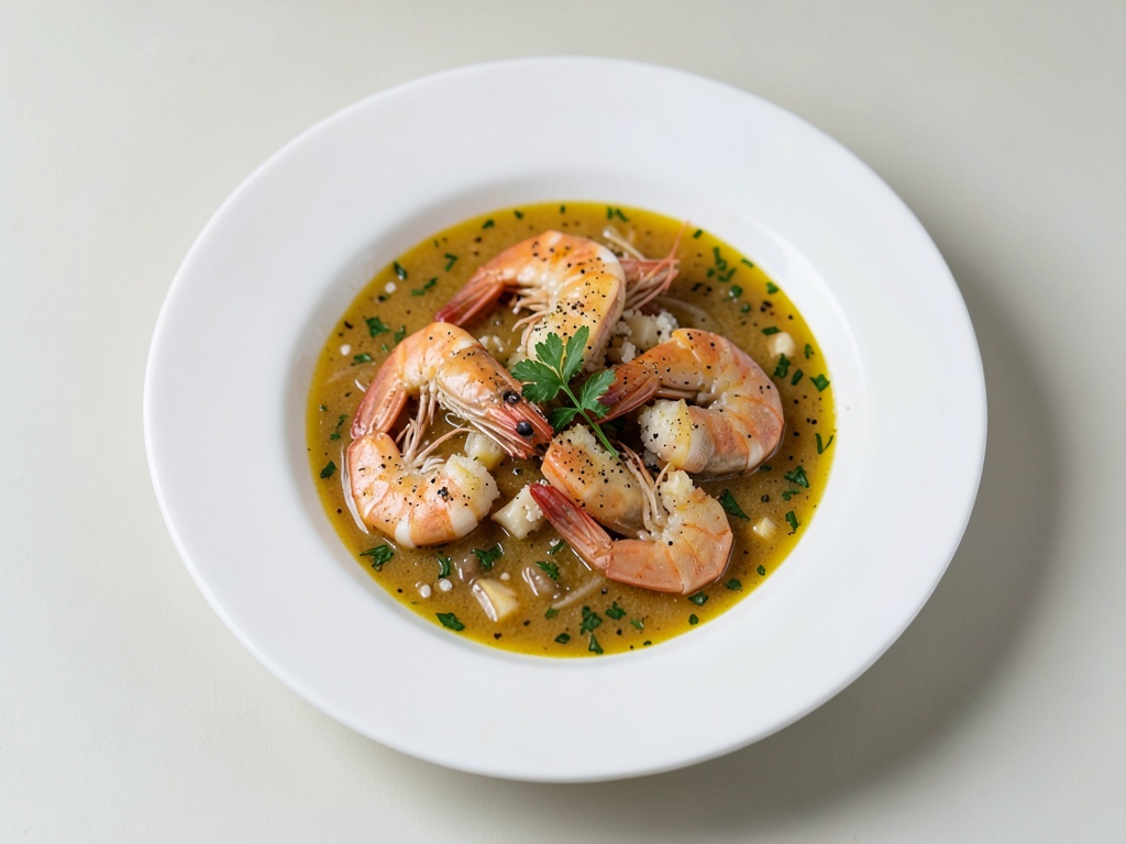 Zuppa cremosa di gamberi al cocco