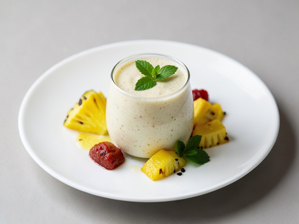 Batido refrescante de piña y coco
