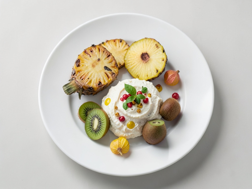 Crema di cocco con ananas