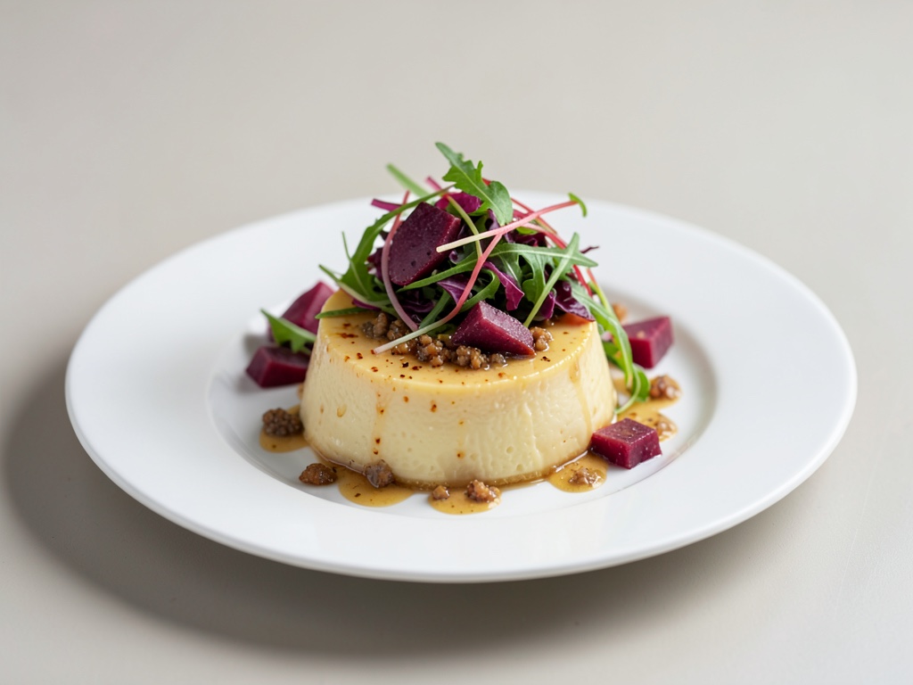 Cremoso flan al cocco con insalata di fichi d'India