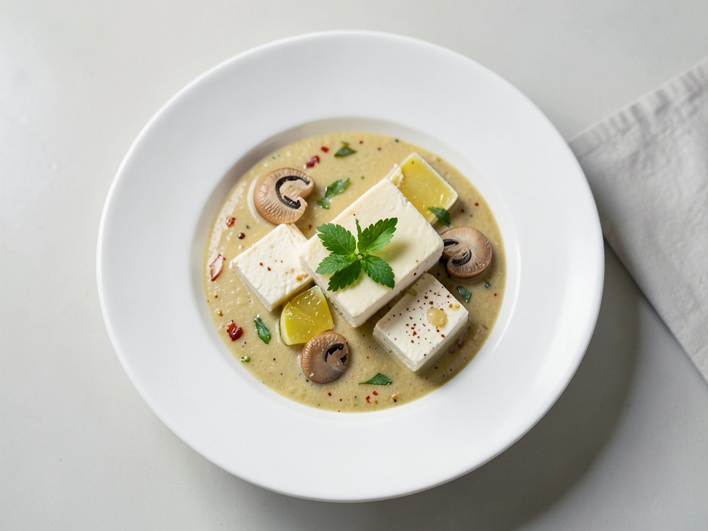 Zuppa cremosa di tofu al cocco