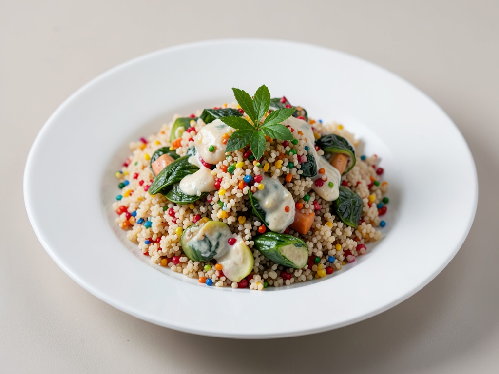 Couscous confetti aux légumes crémeux
