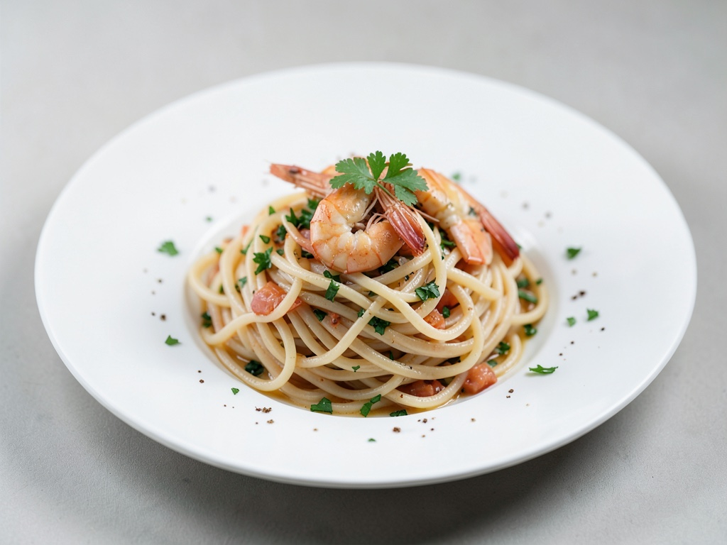 Noodles di Konjac con Gamberi