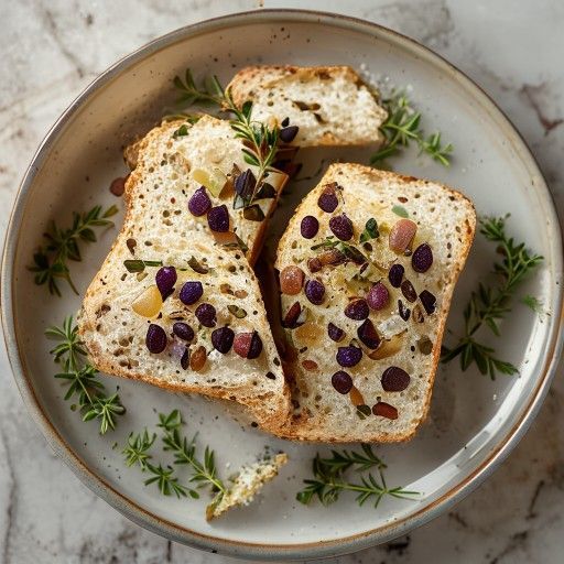 Pane all'uva passa e timo
