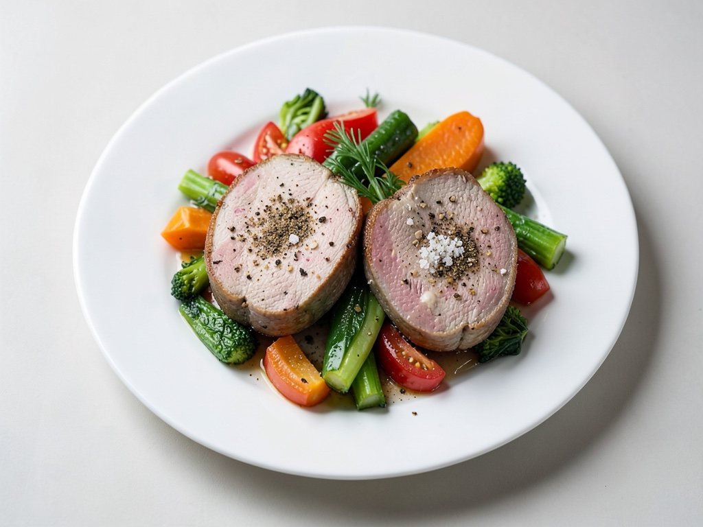 Costoletta alla griglia con verdure miste