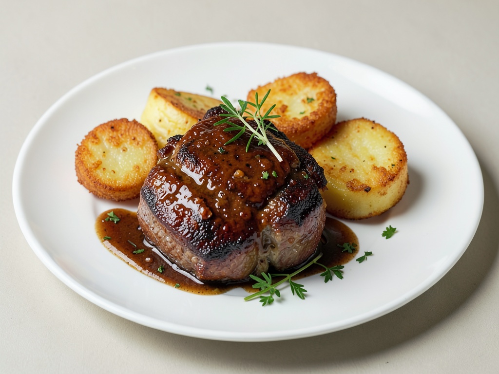 Ofenbraten mit Bratkartoffeln