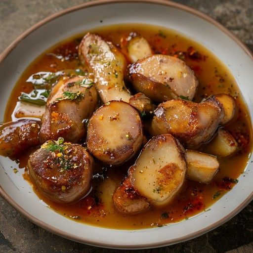 Côtelettes de porc avec sauce piquante au gingembre et à la pomme