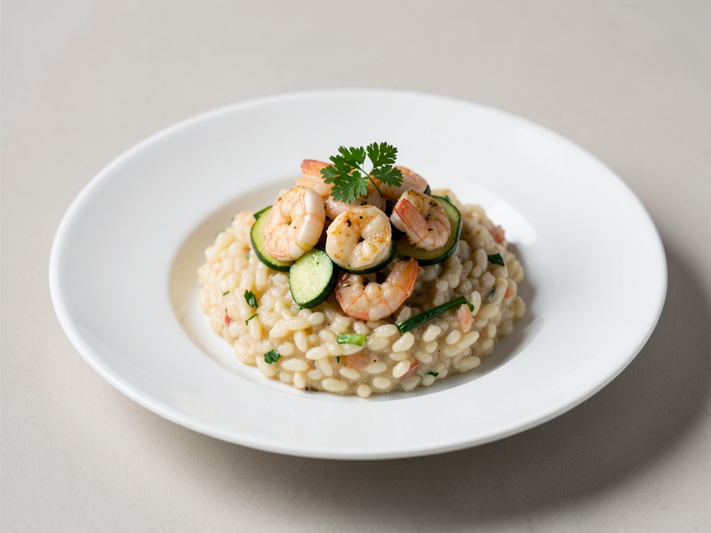 Risotto ai gamberi con zucchine