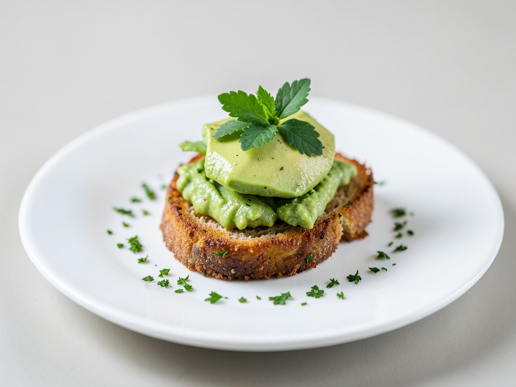 Crostini croccanti alle erbe con avocado fresco