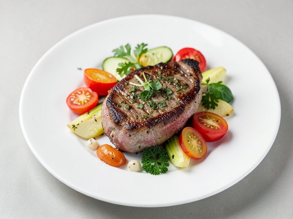 Costolette d'agnello alle erbe con verdure estive