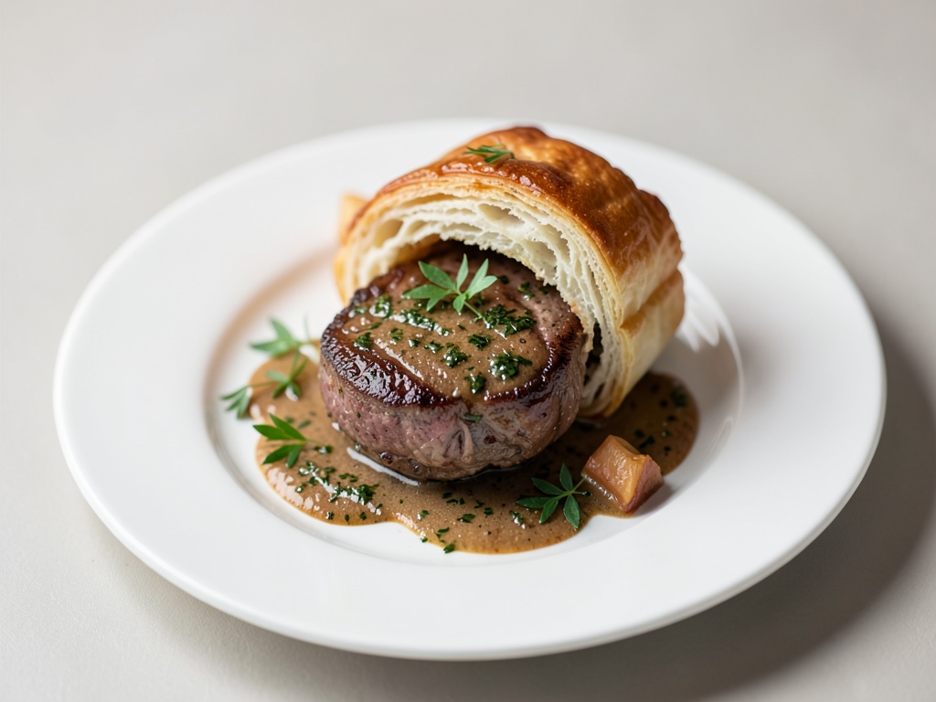 Filet de gigot d'agneot aux herbes en pâte feuilletée