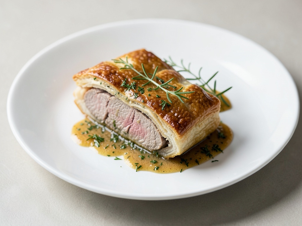 Filetto d'agnello alle erbe in pasta sfoglia