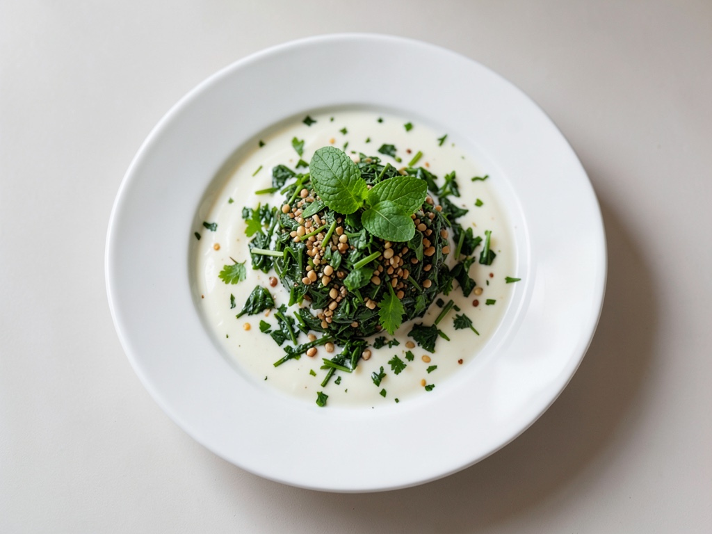Frullato al latte e erbe fresche