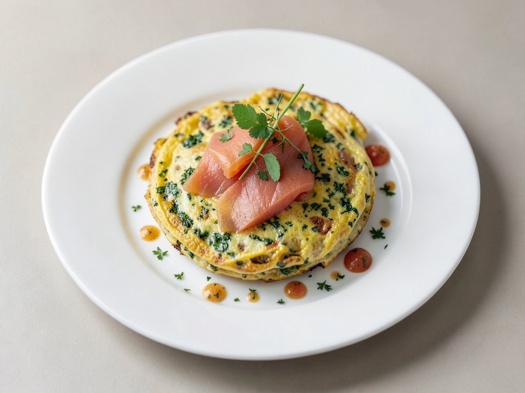 Frittata alle erbe con salmone affumicato