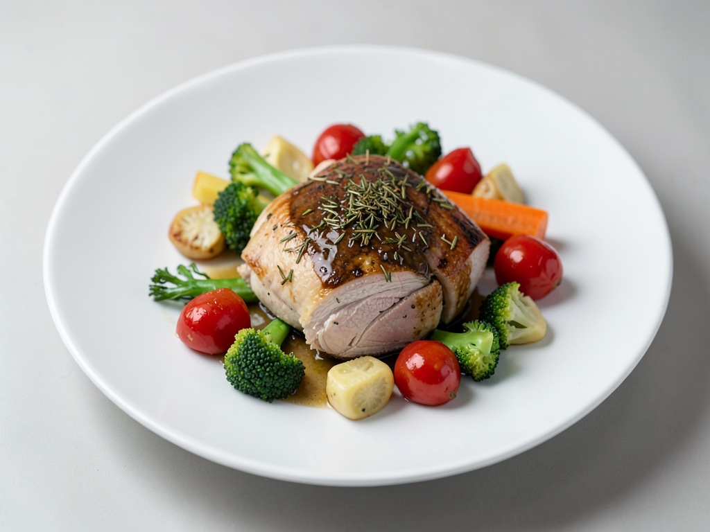 Braciola di tacchino alle erbe con verdure