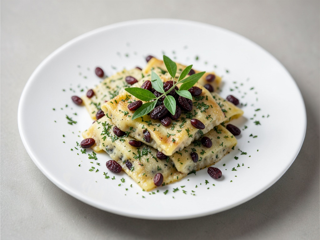 Ravioli alle erbe con uvetta