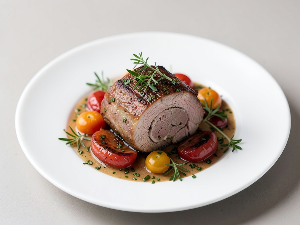 Arrosto arrotolato aromatico alle erbe
