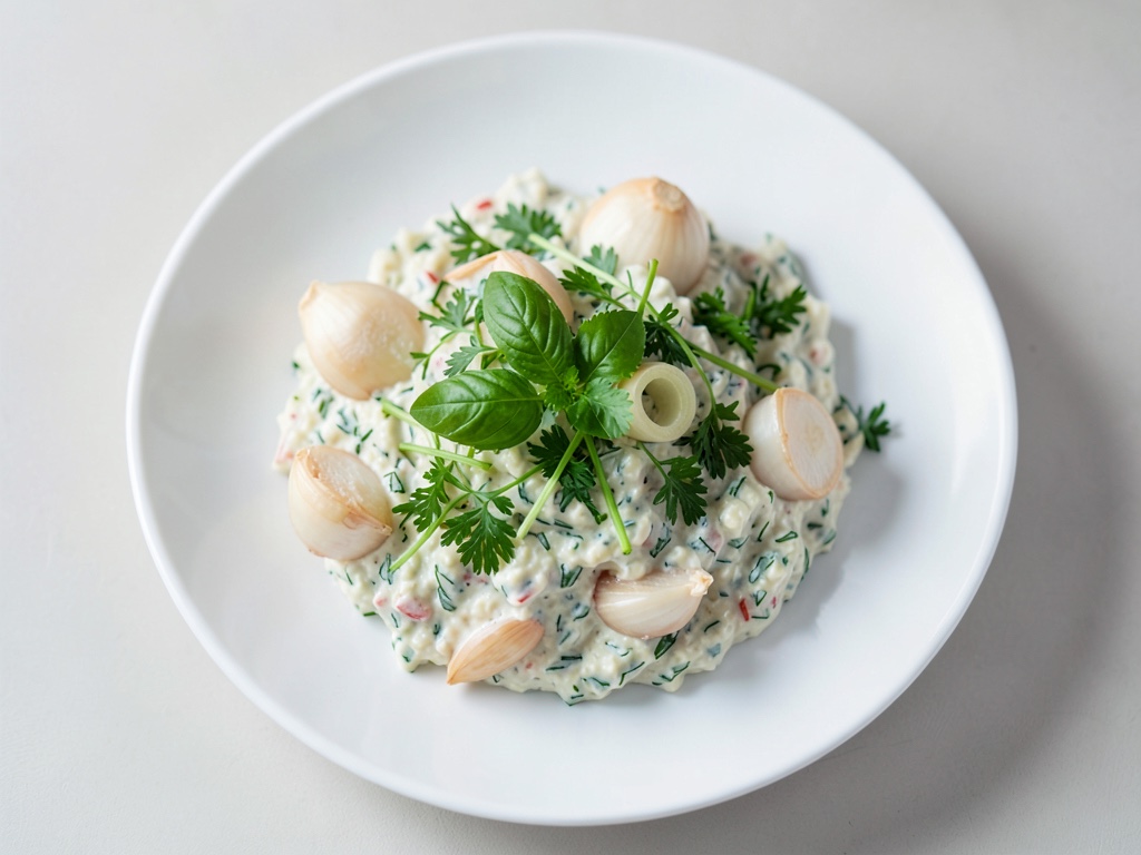 Dip alle erbe fresche con germogli