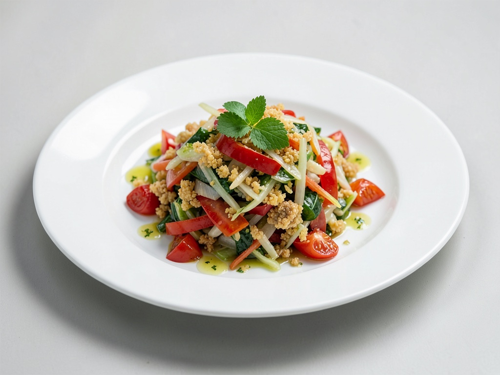 Salade de chou croquante aux poivrons