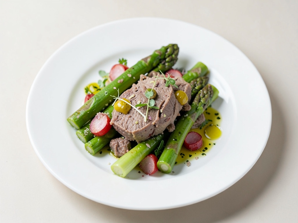 Insalata di granchio con asparagi