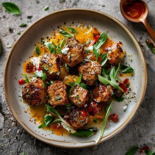 Braciola croccante con salsa alle erbe
