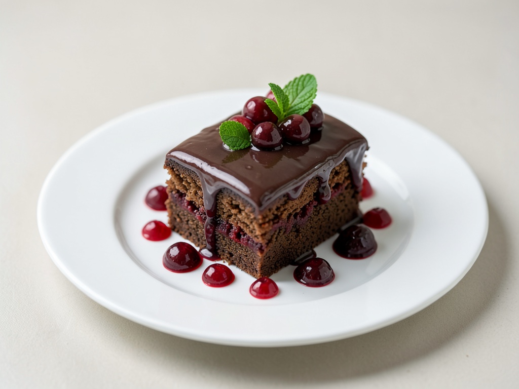 Torta alle ciliegie Amarena con glassa al cioccolato