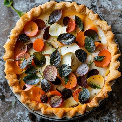 Torta croccante di zucca e verdure