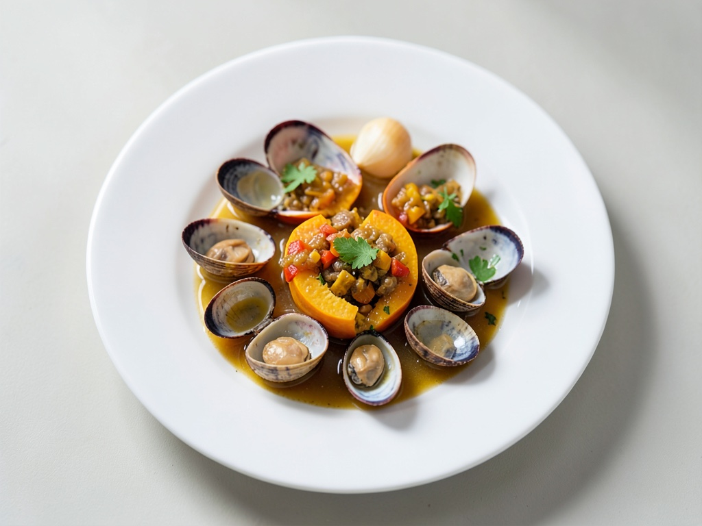 Calabacín al horno relleno de mejillones y queso