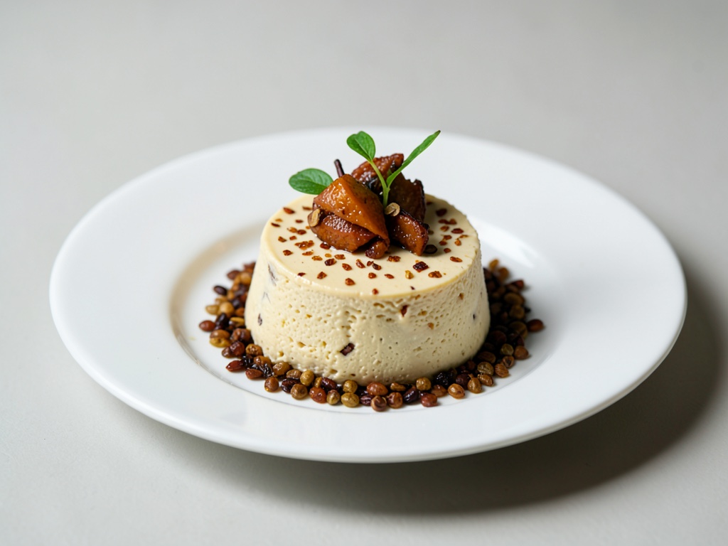 Cremige Kürbis-Mousse mit Karamell-Kernen