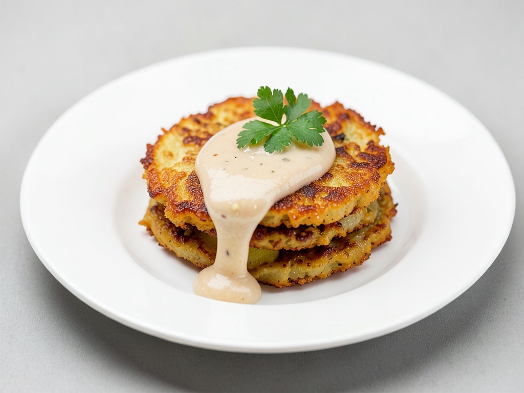 Knusprige Kürbis-Kartoffelpuffer mit Apfelmus