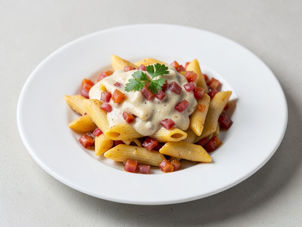Penne cremose con zucca e crauti