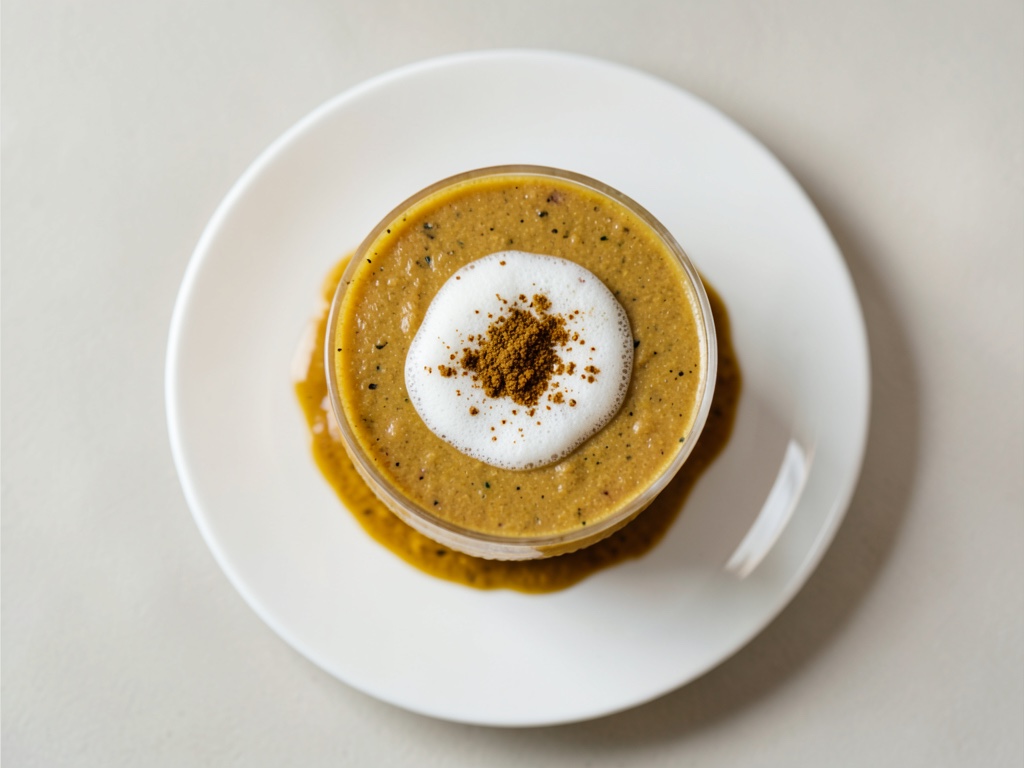Kürbis-Smoothie mit Milchschaum