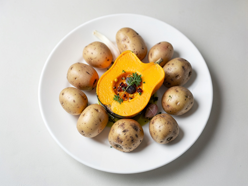 Zucca al forno con patate