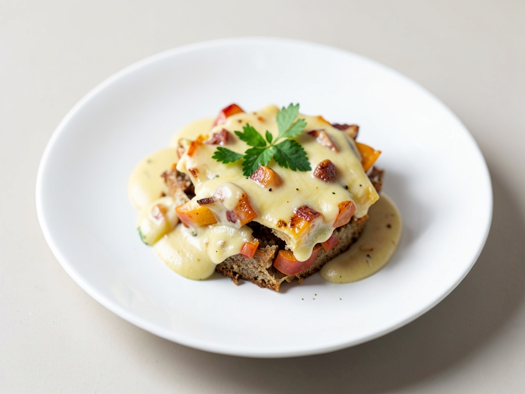 Gratin cremoso di zucca e pane