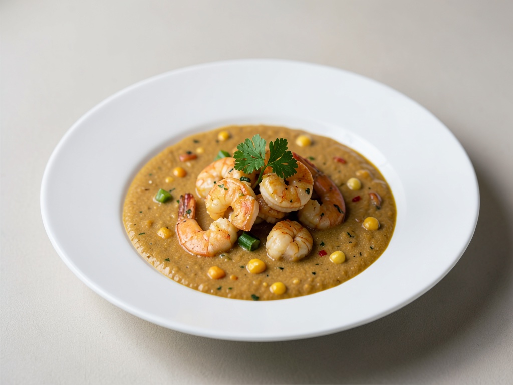 Curry cremoso alla zucca con gamberi