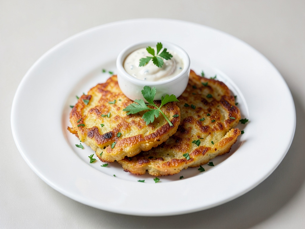 Knusprige Kürbis-Kartoffel-Puffer mit Dip