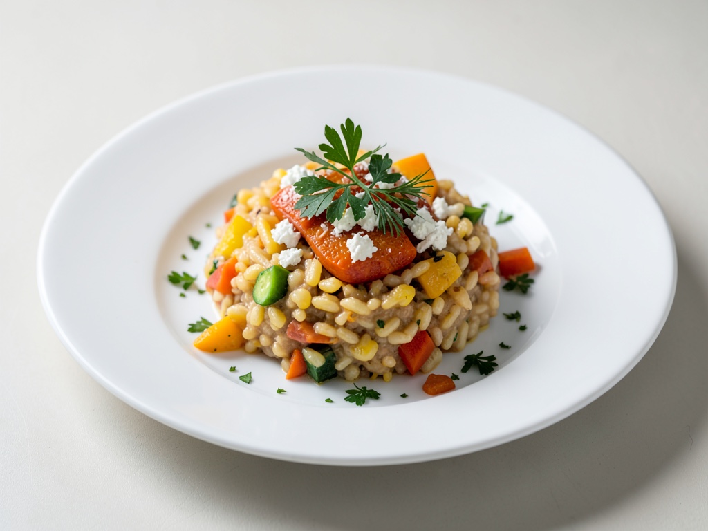 Risotto crémeux à la citrouille et au feta