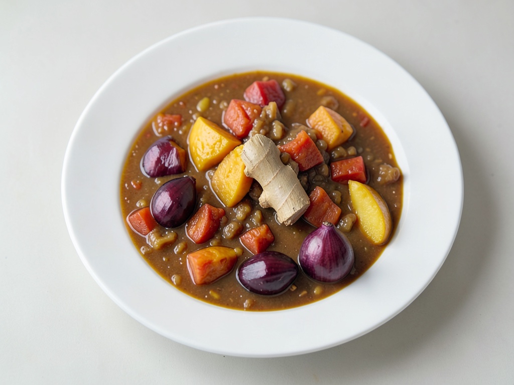 Zuppa cremosa di zucca e pera