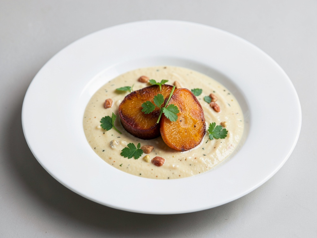 Cuore salato di zucca con crema di zuppa