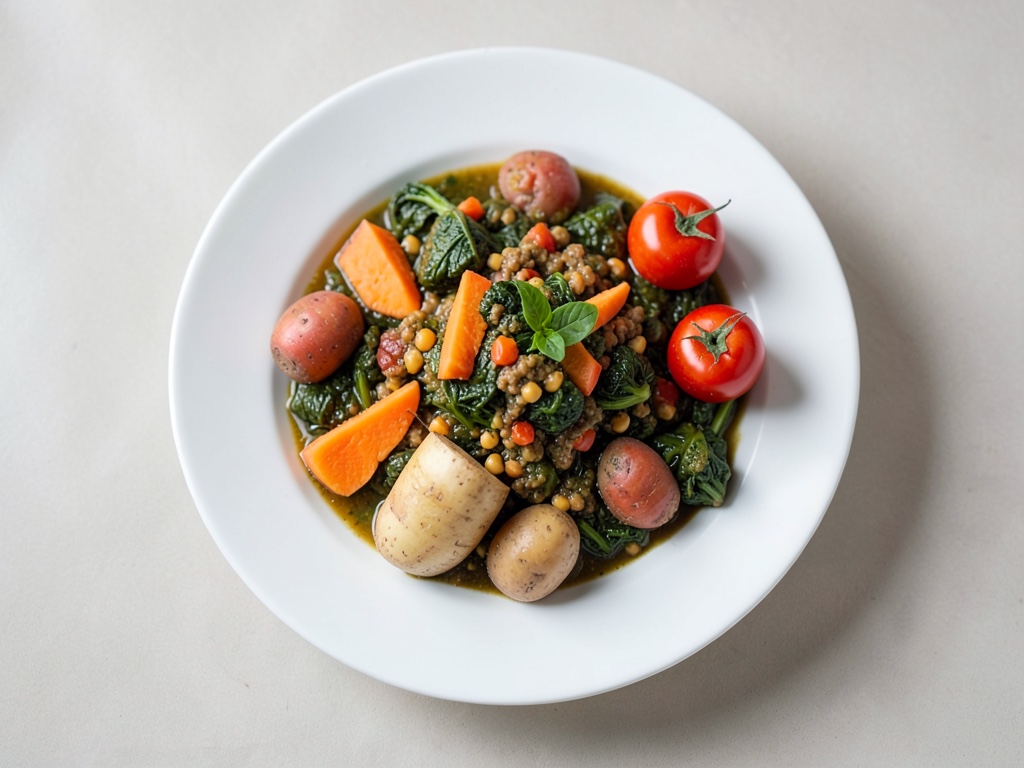 Zuppa cremosa di zucca e cavolo riccio