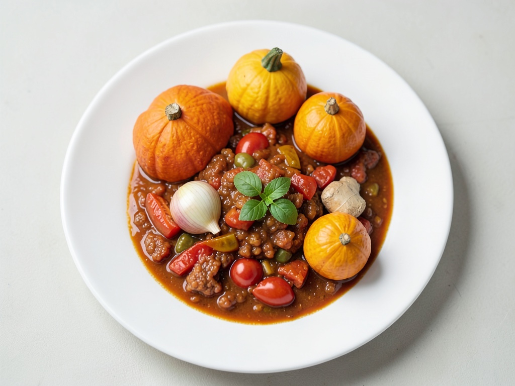Zuppa cremosa di zucca e pomodori