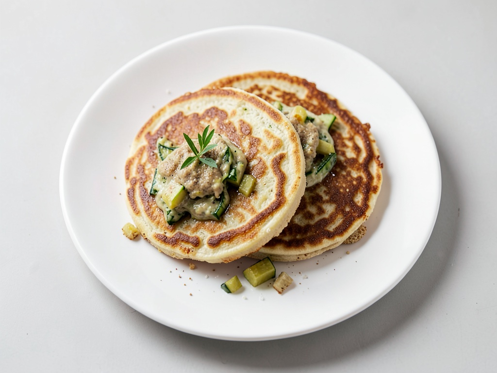 Crespelle al curcuma ripiene di porro e zucchina
