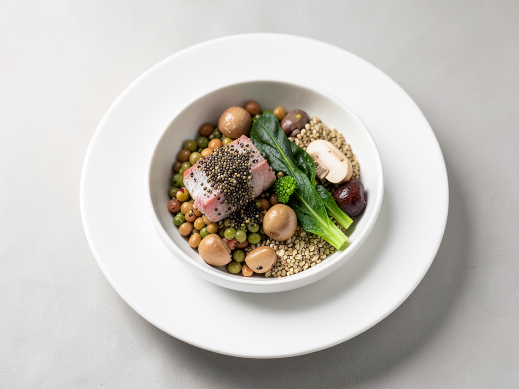 Bowl di salmone con fagioli Feelgood reis-fit, chia con quinoa e verdure