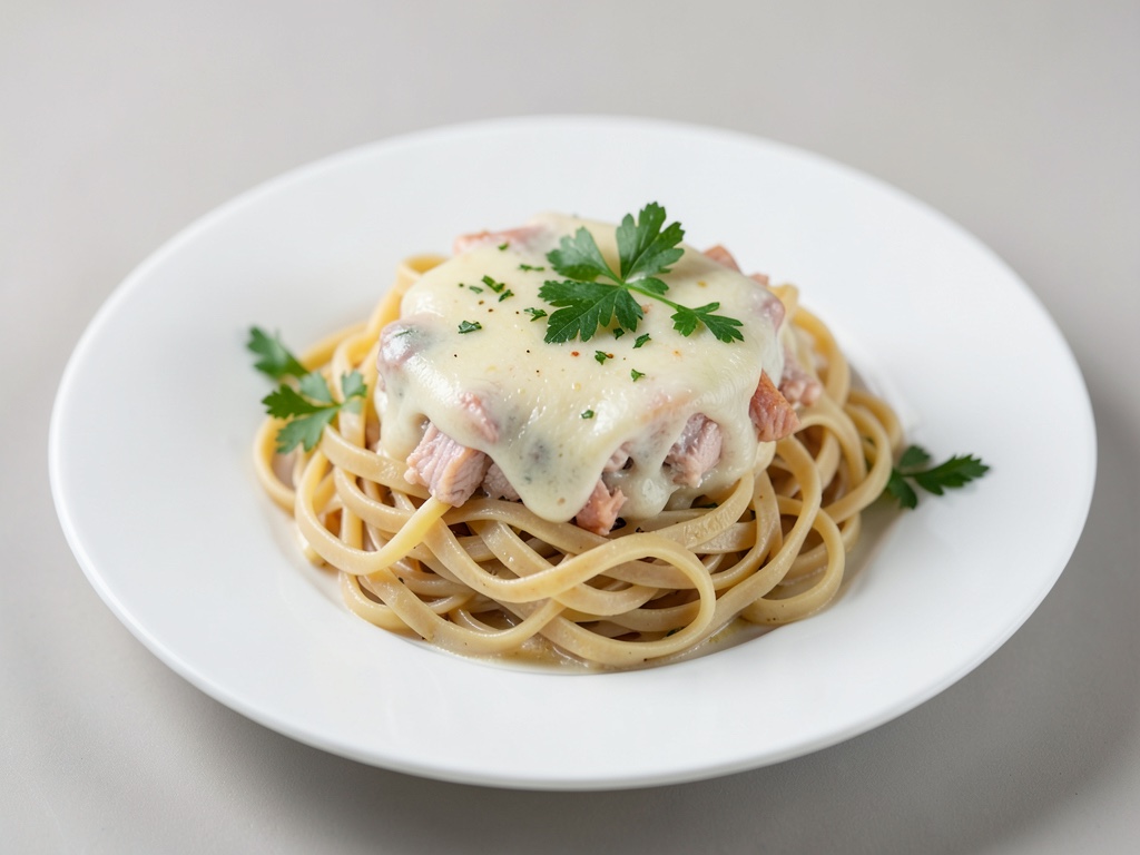 Gratin cremoso al salmone con tagliatelle