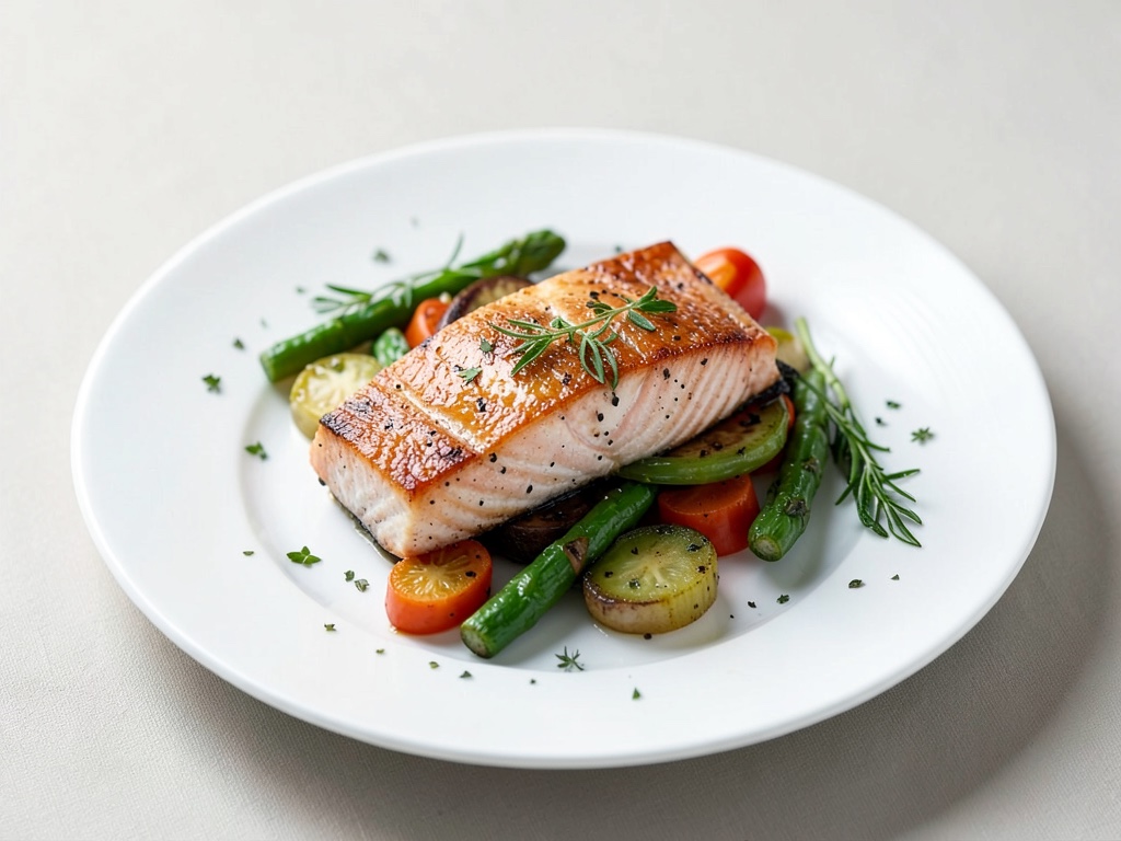 Salmone e verdure in pacchettini al forno