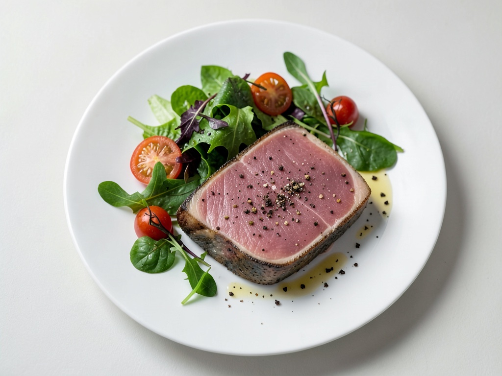 Salmone croccante su insalata cappuccio croccante
