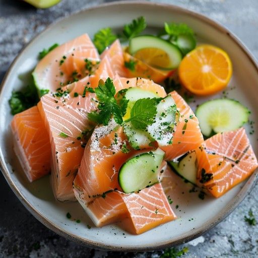 Terrina fresca di salmone e cetriolo