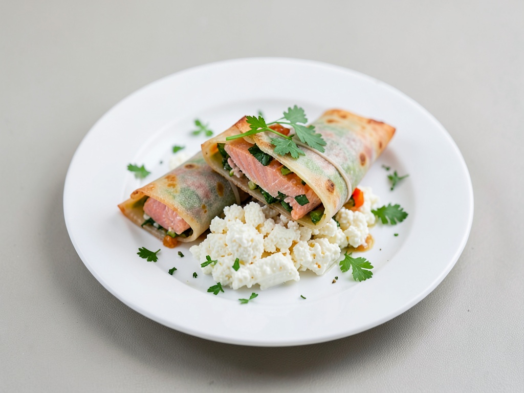 Wraps di salmone con formaggio fresco