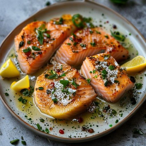 Salmone al limone in padella